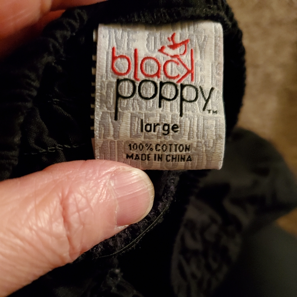 Black Summer Halter Shorts/Romper Black Poppy - Picture 5 of 6